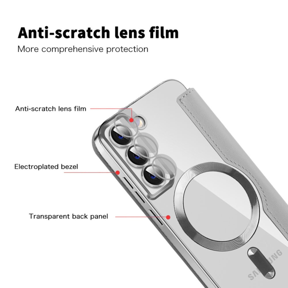 MagSafe-deksel for Samsung Galaxy S22+ 5G S906, Techsuit, SmartMag Book, Grå