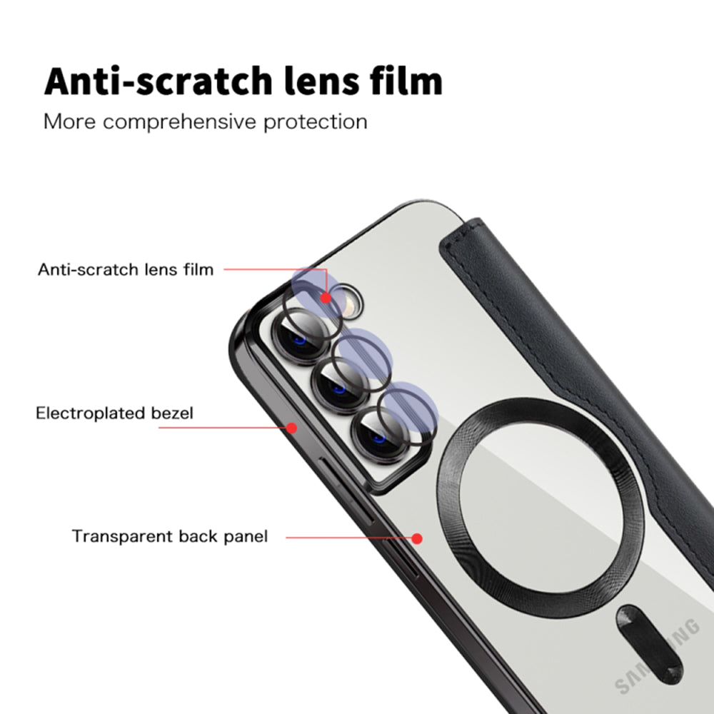 MagSafe-deksel for Samsung Galaxy S22+ 5G S906, Techsuit, SmartMag Book, Svart