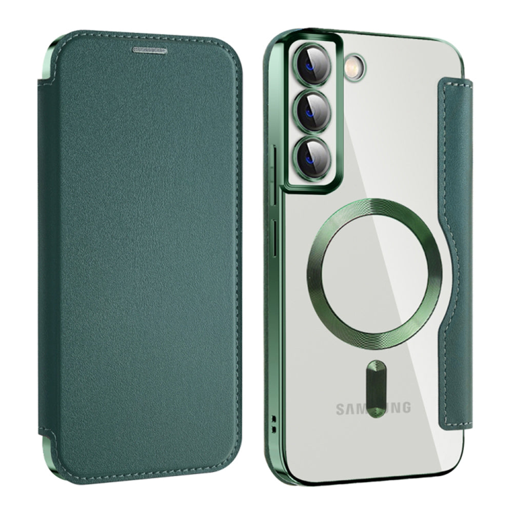 MagSafe-deksel for Samsung Galaxy S22+ 5G S906, Techsuit, SmartMag Book, Grønn