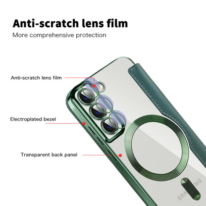 MagSafe-deksel for Samsung Galaxy S22+ 5G S906, Techsuit, SmartMag Book, Grønn
