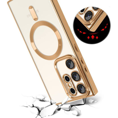 MagSafe-deksel for Samsung Galaxy S22 Ultra 5G S908, Techsuit, Luxury Crystal, Rød