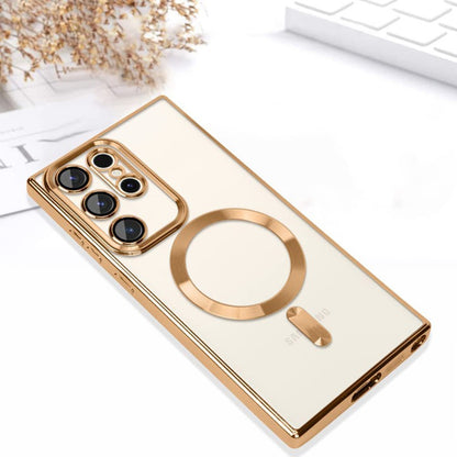 MagSafe-deksel for Samsung Galaxy S22 Ultra 5G S908, Techsuit, Luxury Crystal, Rød