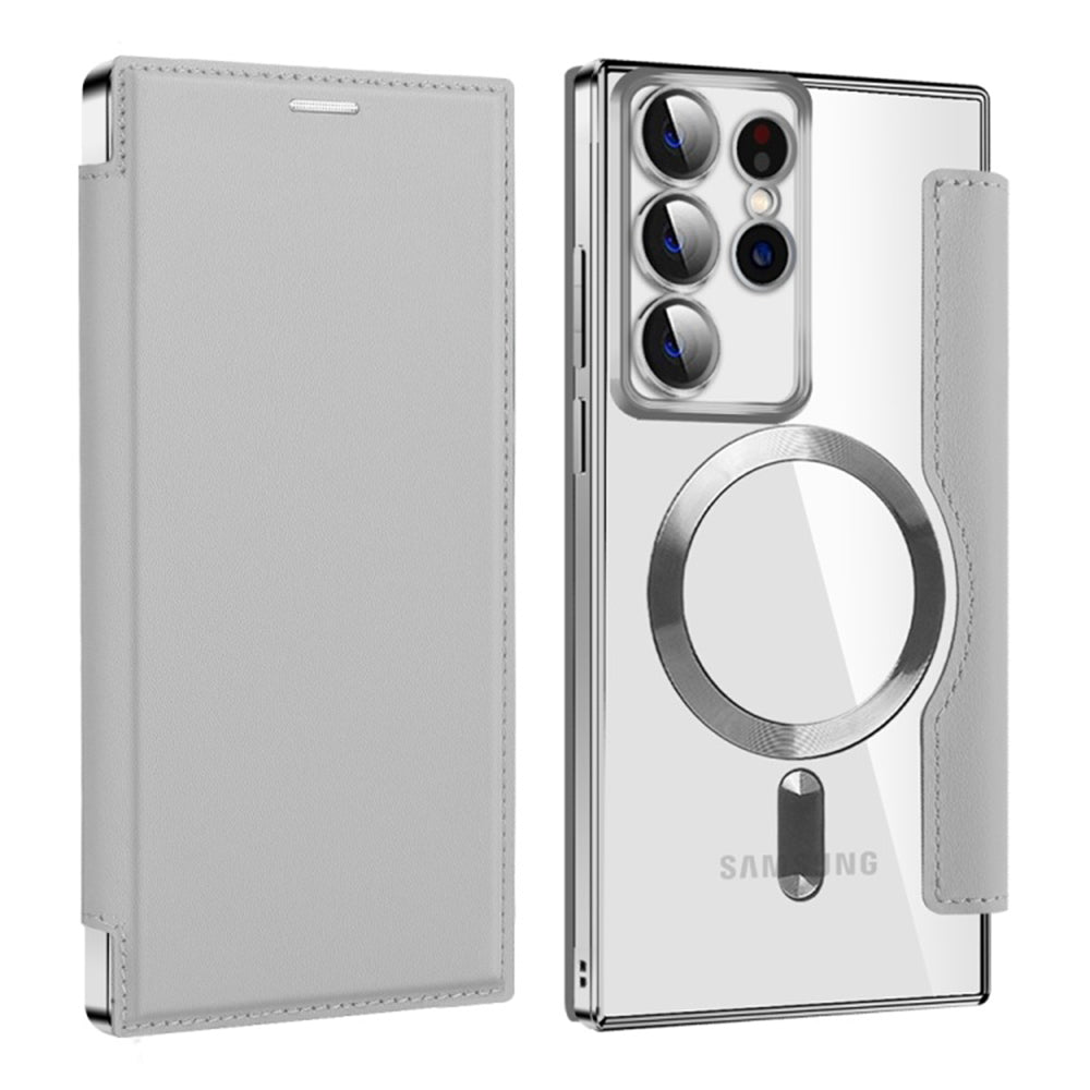 MagSafe-deksel for Samsung Galaxy S22 Ultra 5G S908, Techsuit, SmartMag Book, Grå