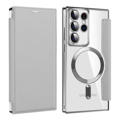 MagSafe-deksel for Samsung Galaxy S22 Ultra 5G S908, Techsuit, SmartMag Book, Grå