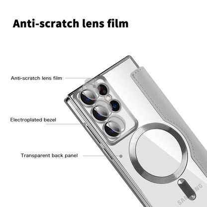 MagSafe-deksel for Samsung Galaxy S22 Ultra 5G S908, Techsuit, SmartMag Book, Grå