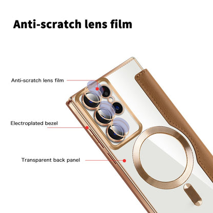 MagSafe-deksel for Samsung Galaxy S22 Ultra 5G S908, Techsuit, SmartMag Book, Brun