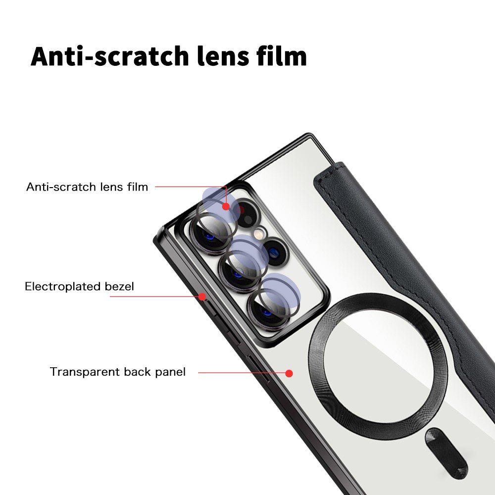 MagSafe-deksel for Samsung Galaxy S22 Ultra 5G S908, Techsuit, SmartMag Book, svart