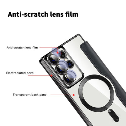 MagSafe-deksel for Samsung Galaxy S22 Ultra 5G S908, Techsuit, SmartMag Book, svart