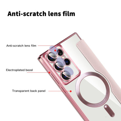 MagSafe-deksel for Samsung Galaxy S22 Ultra 5G S908, Techsuit, SmartMag Book, Rosa