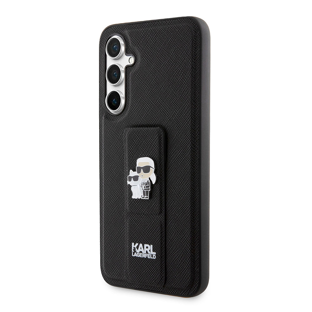 MagSafe-deksel for Samsung Galaxy S23 FE S711, Karl Lagerfeld, Saffiano Gripstand Karl & Choupette, Blå