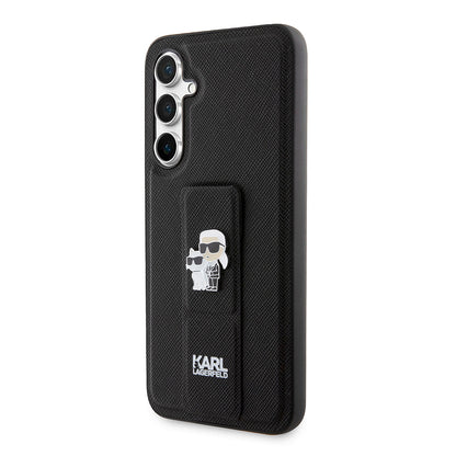 MagSafe-deksel for Samsung Galaxy S23 FE S711, Karl Lagerfeld, Saffiano Gripstand Karl & Choupette, Blå