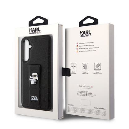 MagSafe-deksel for Samsung Galaxy S23 FE S711, Karl Lagerfeld, Saffiano Gripstand Karl & Choupette, Blå