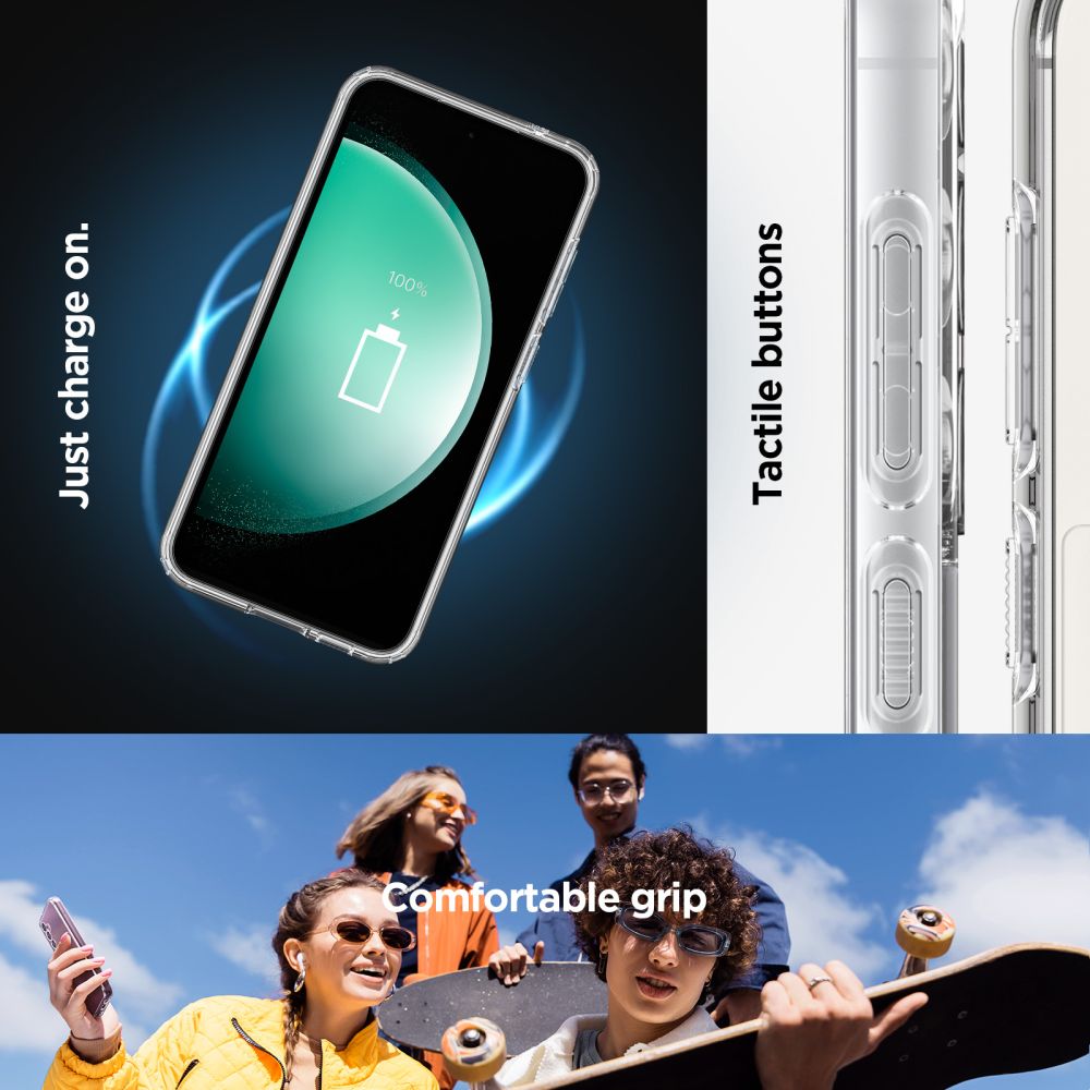 MagSafe-deksel for Samsung Galaxy S23 FE S711, Spigen, Ultra Hybrid OneTap Ring, Gjennomsiktig