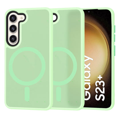 MagSafe-deksel for Samsung Galaxy S23+ S916, Techsuit, HaloFrost, Lys grønn