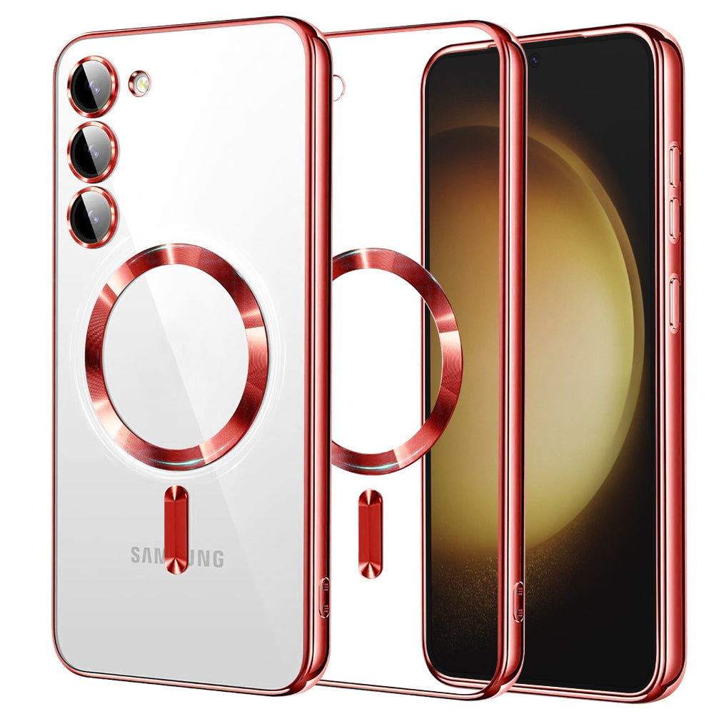 MagSafe-deksel for Samsung Galaxy S23+ S916, Techsuit, Luxury Crystal, Rød