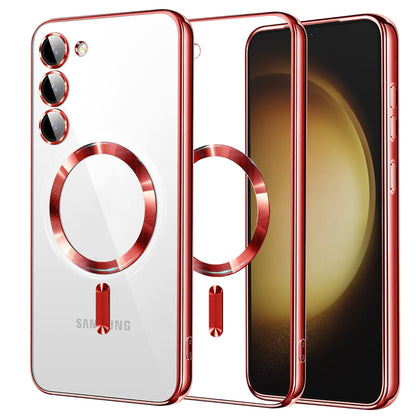 MagSafe-deksel for Samsung Galaxy S23+ S916, Techsuit, Luxury Crystal, Rød
