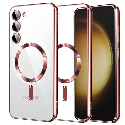 MagSafe-deksel for Samsung Galaxy S23+ S916, Techsuit, Luxury Crystal, Rosa