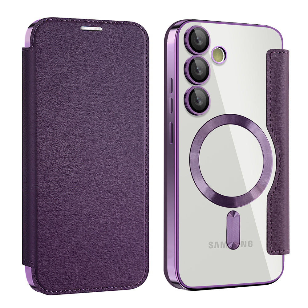 MagSafe-deksel for Samsung Galaxy S23+ S916, Techsuit, SmartMag Book, Lilla