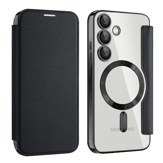 MagSafe-deksel for Samsung Galaxy S23+ S916, Techsuit, SmartMag Book, svart