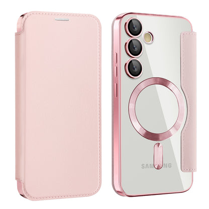 MagSafe-deksel for Samsung Galaxy S23+ S916, Techsuit, SmartMag Book, Rosa