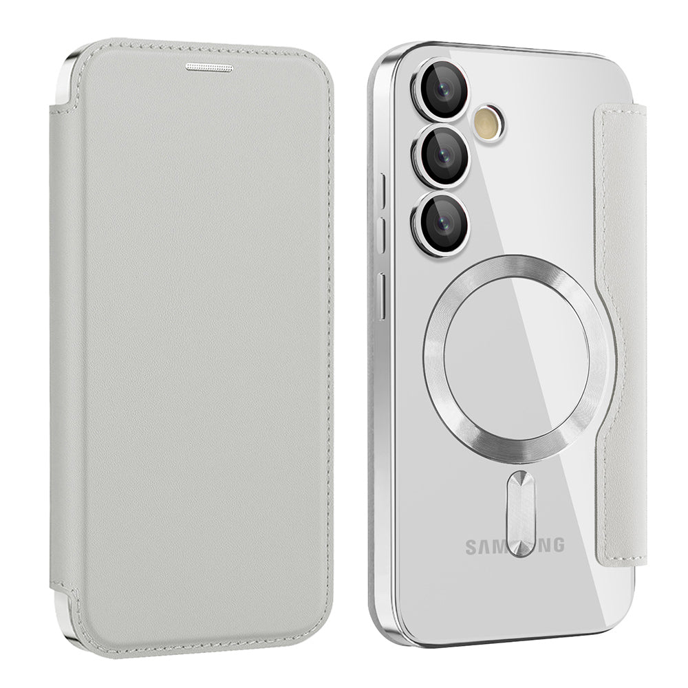 MagSafe-deksel for Samsung Galaxy S23 S911, Techsuit, SmartMag Book, Grå