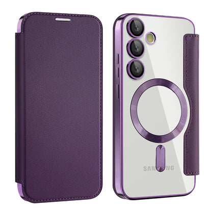 MagSafe-deksel for Samsung Galaxy S23 S911, Techsuit, SmartMag Book, Lilla