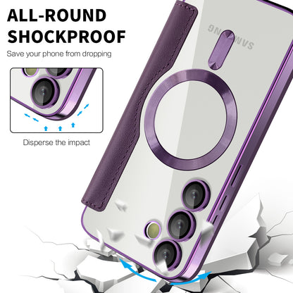 MagSafe-deksel for Samsung Galaxy S23 S911, Techsuit, SmartMag Book, Lilla