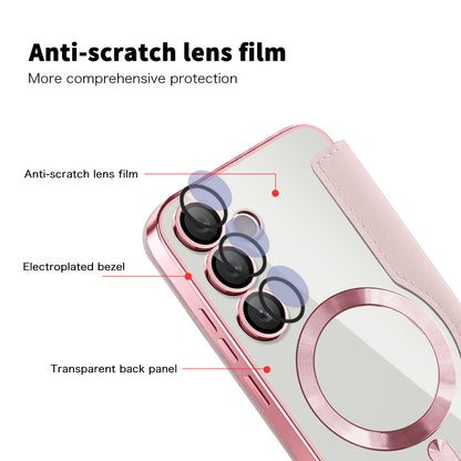 MagSafe-deksel for Samsung Galaxy S23 S911, Techsuit, SmartMag Book, Rosa