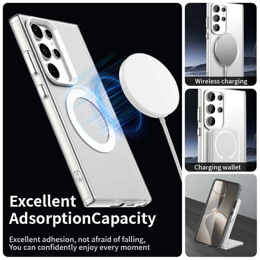 MagSafe-deksel for Samsung Galaxy S23 Ultra S918, Techsuit, CandyCase, hvit