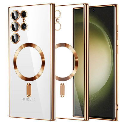 MagSafe-deksel for Samsung Galaxy S23 Ultra S918, Techsuit, Luxury Crystal, Gull
