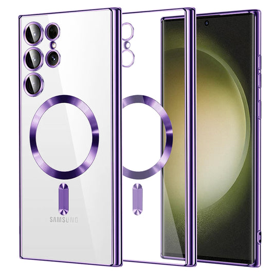 MagSafe-deksel for Samsung Galaxy S23 Ultra S918, Techsuit, Luxury Crystal, Lys lilla