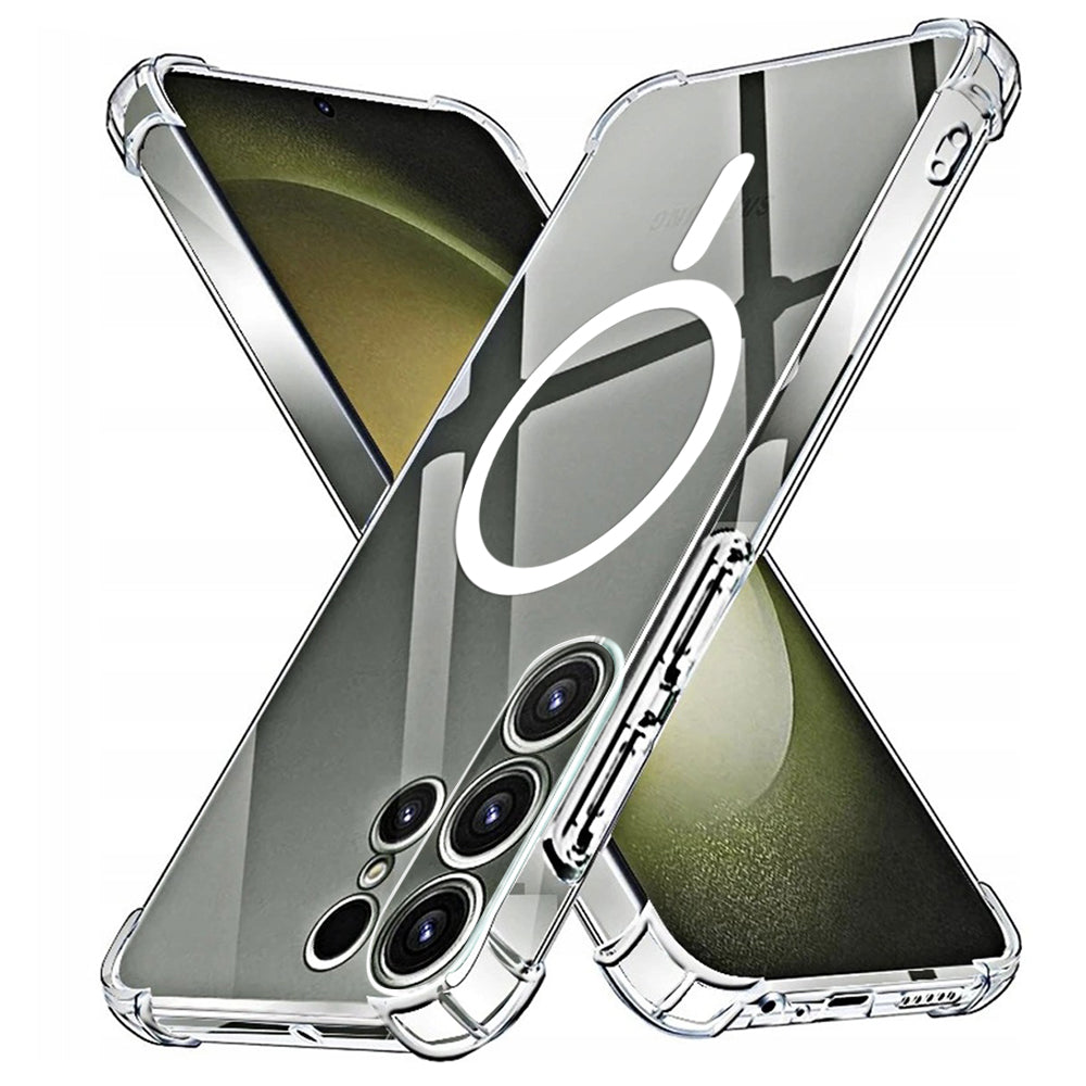 MagSafe-deksel for Samsung Galaxy S23 Ultra S918, Techsuit, støtsikker, gjennomsiktig
