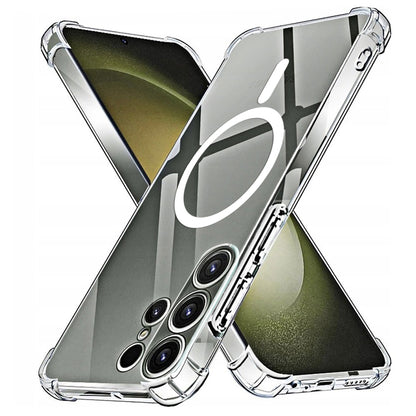 MagSafe-deksel for Samsung Galaxy S23 Ultra S918, Techsuit, støtsikker, gjennomsiktig