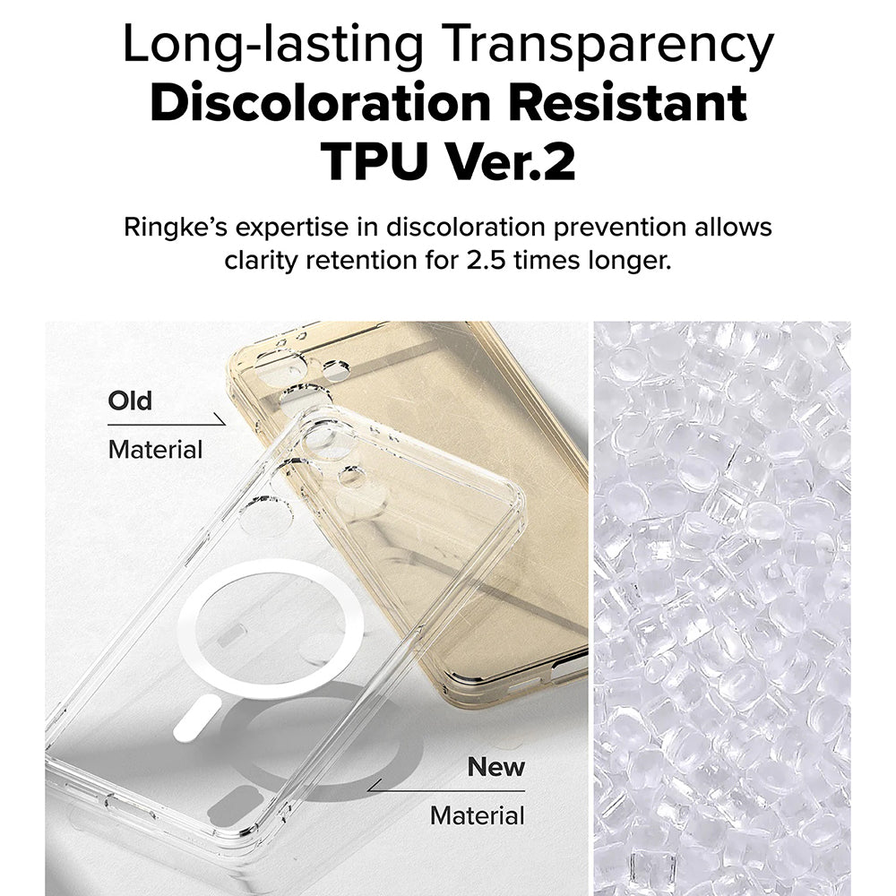 MagSafe-deksel for Samsung Galaxy S24 FE S721, Ringke, Fusion, Transparent