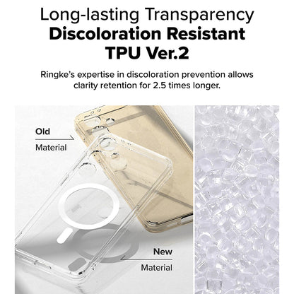 MagSafe-deksel for Samsung Galaxy S24 FE S721, Ringke, Fusion, Transparent