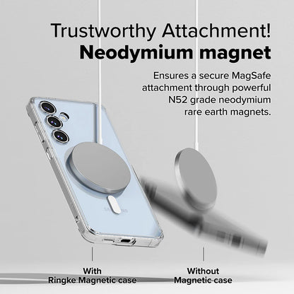 MagSafe-deksel for Samsung Galaxy S24 FE S721, Ringke, Fusion, Transparent