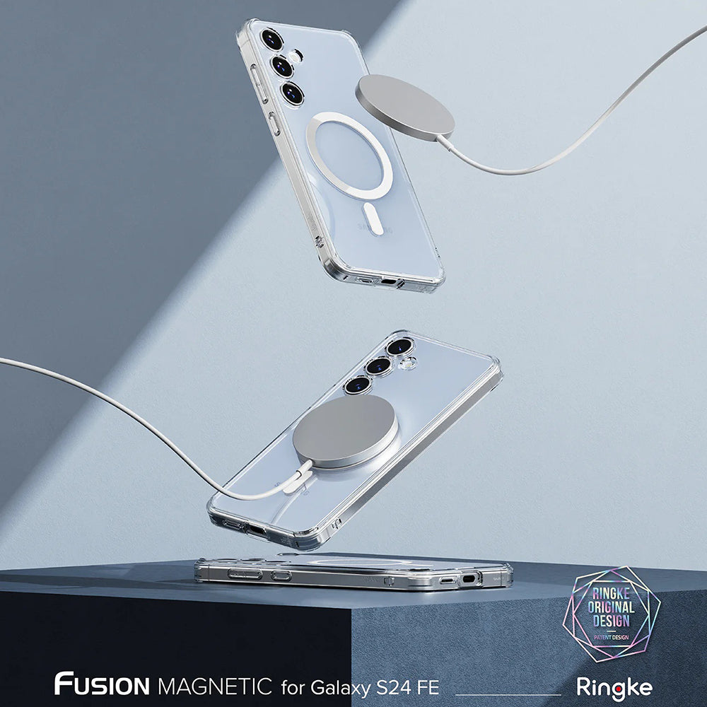 MagSafe-deksel for Samsung Galaxy S24 FE S721, Ringke, Fusion, Transparent
