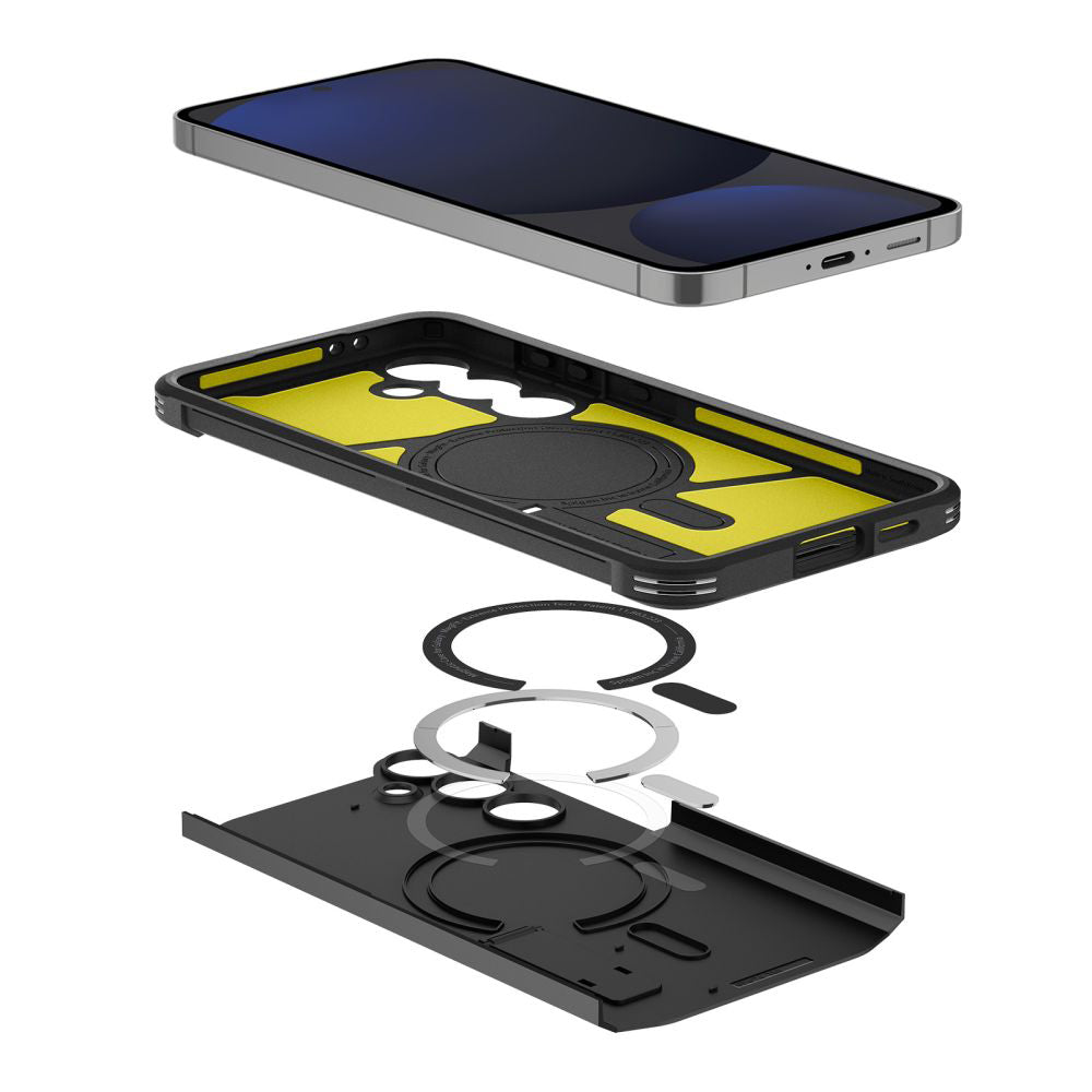 MagSafe-deksel for Samsung Galaxy S24 FE S721, Spigen, Tough Armor, Svart ACS08625