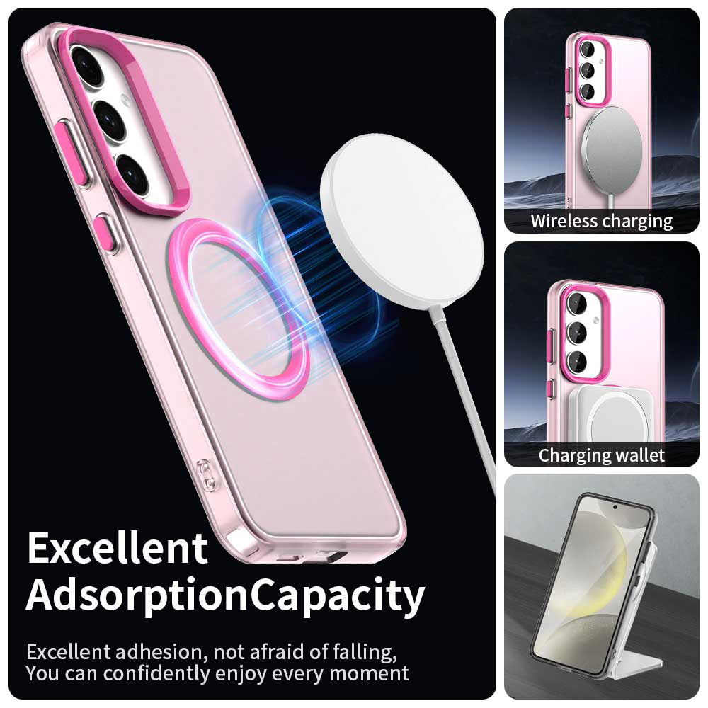 MagSafe-deksel for Samsung Galaxy S24 FE S721, Techsuit, CandyCase, Rosa