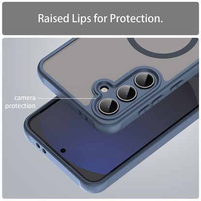 MagSafe-deksel for Samsung Galaxy S24 FE S721, Techsuit, HaloFrost II, Marineblå