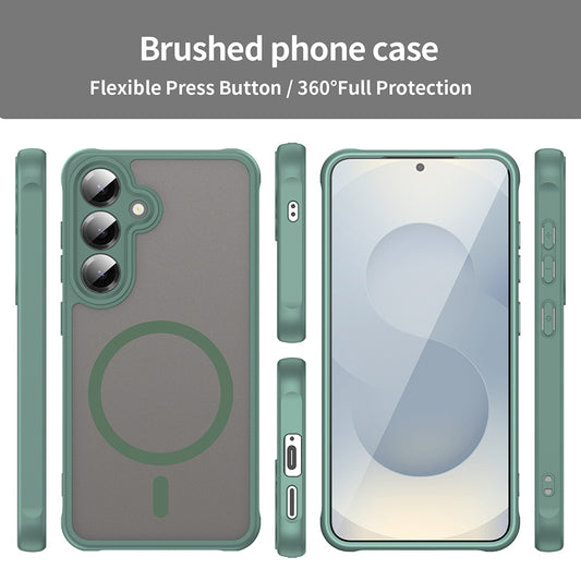 MagSafe-deksel for Samsung Galaxy S24+ S926, Techsuit, HaloFrost II, Grønn