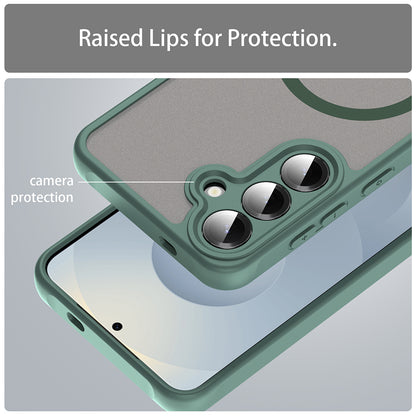 MagSafe-deksel for Samsung Galaxy S24+ S926, Techsuit, HaloFrost II, Grønn