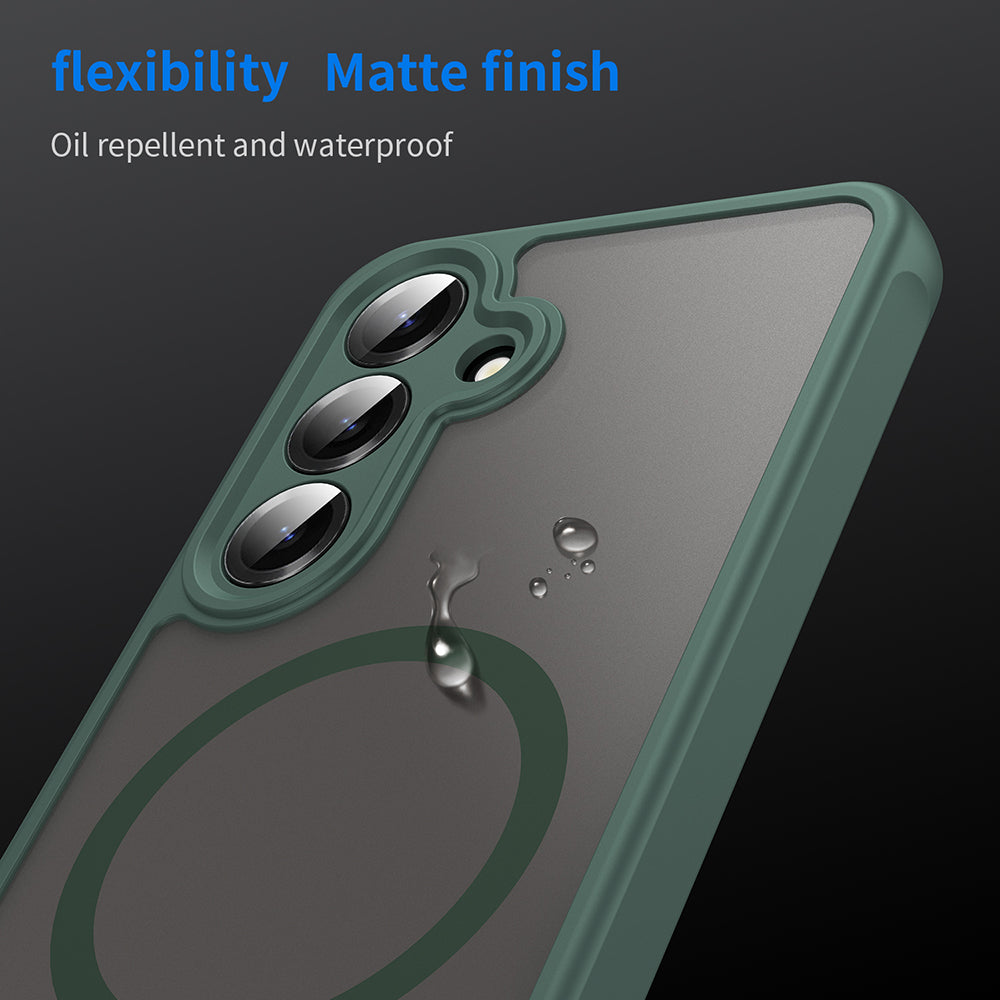 MagSafe-deksel for Samsung Galaxy S24+ S926, Techsuit, HaloFrost II, Grønn