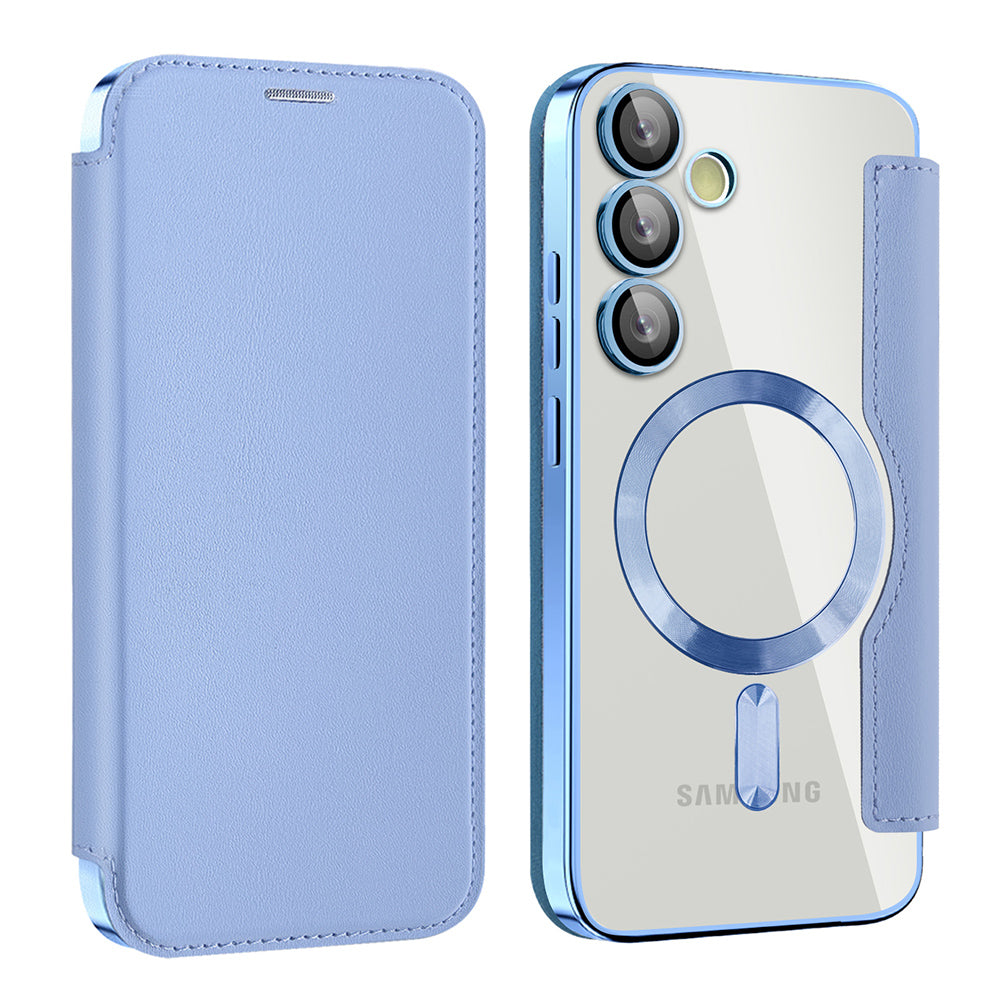 MagSafe-deksel for Samsung Galaxy S24+ S926, Techsuit, SmartMag Book, Blå