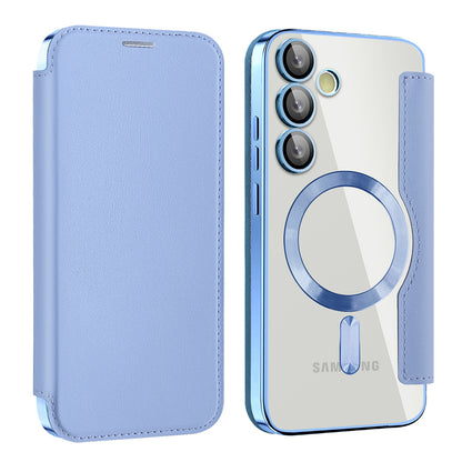 MagSafe-deksel for Samsung Galaxy S24+ S926, Techsuit, SmartMag Book, Blå