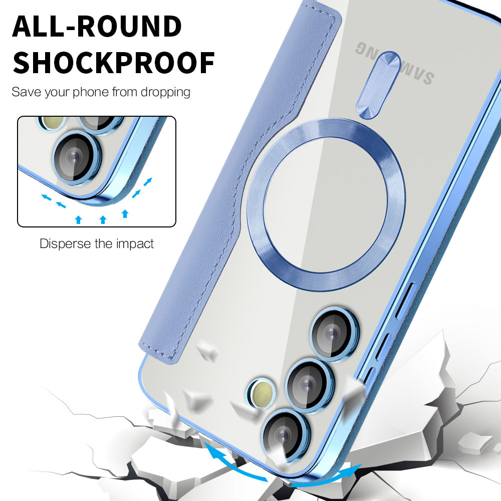 MagSafe-deksel for Samsung Galaxy S24+ S926, Techsuit, SmartMag Book, Blå