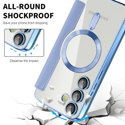 MagSafe-deksel for Samsung Galaxy S24+ S926, Techsuit, SmartMag Book, Blå