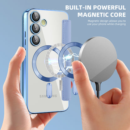 MagSafe-deksel for Samsung Galaxy S24+ S926, Techsuit, SmartMag Book, Blå