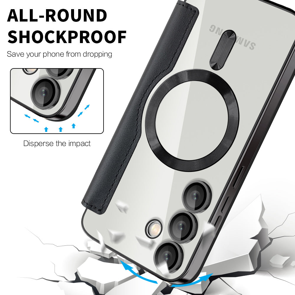 MagSafe-deksel for Samsung Galaxy S24+ S926, Techsuit, SmartMag Book, svart