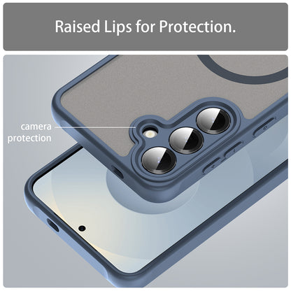 MagSafe-deksel for Samsung Galaxy S24 S921, Techsuit, HaloFrost II, Marineblå